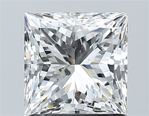 Picture of Natural Diamond 1.50 Carats, Princess with  Cut, E Color, SI2 Clarity and Certified by GIA