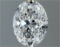 Natural Diamond 1.50 Carats, Oval with  Cut, F Color, SI1 Clarity and Certified by IGI