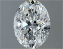 Natural Diamond 1.50 Carats, Oval with  Cut, F Color, SI1 Clarity and Certified by IGI