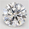 Lab Grown Diamond 2.75 Carats, Round with Ideal Cut, D Color, VVS1 Clarity and Certified by IGI