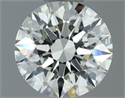 Natural Diamond 0.54 Carats, Round with Excellent Cut, J Color, VVS1 Clarity and Certified by IGI