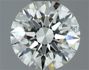 Picture of Natural Diamond 0.54 Carats, Round with Excellent Cut, J Color, VVS1 Clarity and Certified by IGI