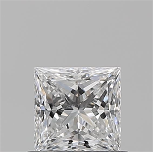 Picture of Natural Diamond 0.63 Carats, Princess with  Cut, D Color, SI1 Clarity and Certified by GIA