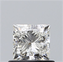 Natural Diamond 0.70 Carats, Princess with  Cut, I Color, VVS1 Clarity and Certified by GIA