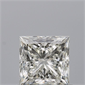 Natural Diamond 0.70 Carats, Princess with  Cut, J Color, VVS1 Clarity and Certified by GIA
