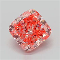 Picture of Lab Grown Diamond 2.64 Carats, CUSHION MODIFIED with  Cut, Fancy Vivid Pink Color, VVS2 Clarity and Certified by IGI
