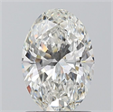 Natural Diamond 1.03 Carats, Oval with  Cut, G Color, VVS2 Clarity and Certified by GIA