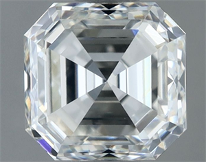 Picture of Natural Diamond 1.01 Carats, Asscher with  Cut, H Color, VVS2 Clarity and Certified by IGI