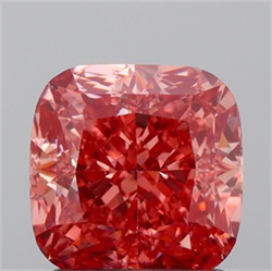 Picture of Lab Grown Diamond 1.58 Carats, CUSHION MODIFIED with  Cut, Fancy Vivid Pink Color, VS1 Clarity and Certified by IGI
