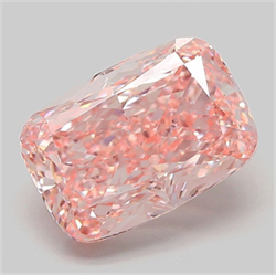 Picture of Lab Grown Diamond 4.01 Carats, CUSHION MODIFIED with  Cut, Fancy Vivid Pink Color, VS1 Clarity and Certified by IGI