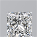 Natural Diamond 0.77 Carats, Princess with  Cut, H Color, VVS1 Clarity and Certified by GIA