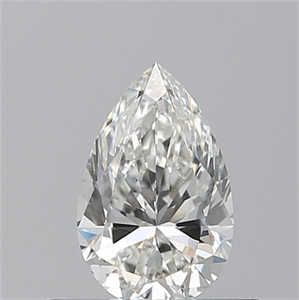 Picture of Natural Diamond 0.50 Carats, Pear with  Cut, H Color, SI1 Clarity and Certified by GIA