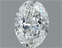 Natural Diamond 0.60 Carats, Oval with  Cut, H Color, VVS1 Clarity and Certified by GIA