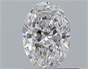 Natural Diamond 0.50 Carats, Oval with  Cut, D Color, VVS1 Clarity and Certified by GIA