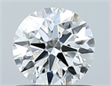 Diamante Natural 0.72 quilates, Redondo , Color F, claridad IF y certificado GIA