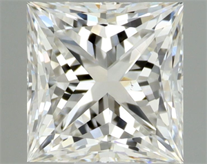 Picture of Natural Diamond 0.51 Carats, Princess with  Cut, H Color, VS1 Clarity and Certified by GIA
