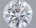 Lab Grown Diamond 1.06 Carats, Round with Ideal Cut, D Color, VVS2 Clarity and Certified by IGI