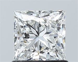 Picture of Natural Diamond 1.01 Carats, Princess with  Cut, G Color, SI2 Clarity and Certified by GIA