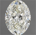 Natural Diamond 0.90 Carats, Oval with  Cut, I Color, VVS2 Clarity and Certified by IGI