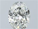 Natural Diamond 0.71 Carats, Oval with  Cut, H Color, VS1 Clarity and Certified by GIA