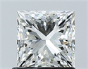 Natural Diamond 1.01 Carats, Princess with  Cut, I Color, VS1 Clarity and Certified by GIA