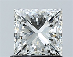 Picture of Natural Diamond 1.01 Carats, Princess with  Cut, I Color, VS1 Clarity and Certified by GIA