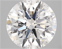 Lab Grown Diamond 2.10 Carats, Round with Ideal Cut, E Color, SI2 Clarity and Certified by IGI