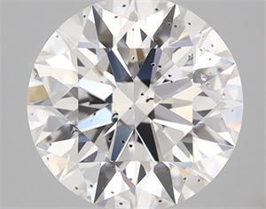Picture of Lab Grown Diamond 2.10 Carats, Round with Ideal Cut, E Color, SI2 Clarity and Certified by IGI