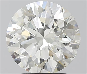Picture of Natural Diamond 2.70 Carats, Round with Excellent Cut, J Color, SI2 Clarity and Certified by GIA