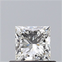 Natural Diamond 0.50 Carats, Princess with  Cut, H Color, VVS2 Clarity and Certified by GIA