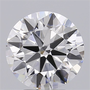 Picture of Lab Grown Diamond 3.21 Carats, Round with Ideal Cut, D Color, VVS1 Clarity and Certified by IGI