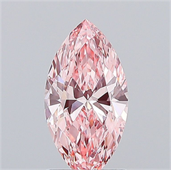 Picture of Lab Grown Diamond 1.52 Carats, Marquise with  Cut, Fancy Vivid Pink Color, VS1 Clarity and Certified by IGI