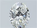 Diamante Natural 0.90 quilates, Ovalado , Color G, claridad SI1 y certificado GIA