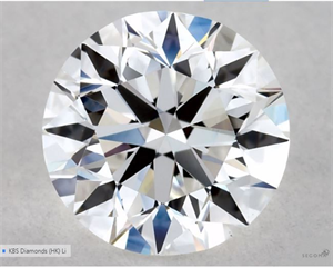 Picture of Natural Diamond 0.50 Carats, Round with Excellent Cut, E Color, VS1 Clarity and Certified by GIA