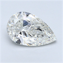 Natural Diamond 3.03 Carats, Pear with  Cut, G Color, SI1 Clarity and Certified by GIA