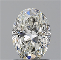 Natural Diamond 0.80 Carats, Oval with  Cut, H Color, SI1 Clarity and Certified by GIA