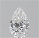 Natural Diamond 0.62 Carats, Pear with  Cut, E Color, VS2 Clarity and Certified by GIA