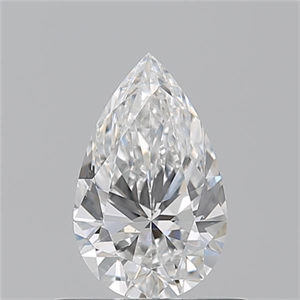 Picture of Natural Diamond 0.62 Carats, Pear with  Cut, E Color, VS2 Clarity and Certified by GIA
