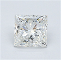 Natural Diamond 1.01 Carats, Princess with  Cut, H Color, VVS2 Clarity and Certified by GIA