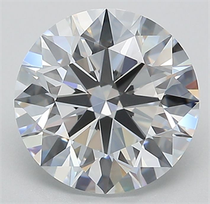 Picture of Lab Grown Diamond 2.54 Carats, Round with Ideal Cut, E Color, IF Clarity and Certified by IGI