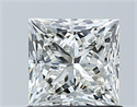 Natural Diamond 1.02 Carats, Princess with  Cut, I Color, VS2 Clarity and Certified by GIA