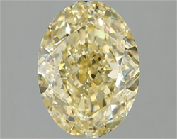 Picture of Lab Grown Diamond 2.09 Carats, Oval with  Cut, Fancy Intense Yellow Color, VS1 Clarity and Certified by IGI