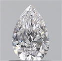 Natural Diamond 0.50 Carats, Pear with  Cut, D Color, VS2 Clarity and Certified by GIA