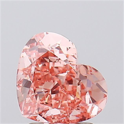 Picture of Lab Grown Diamond 2.21 Carats, Heart with  Cut, Fancy Vivid Pink Color, VS1 Clarity and Certified by IGI