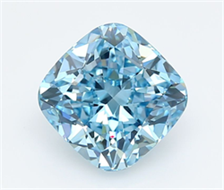 Picture of Lab Grown Diamond 3.06 Carats, CUSHION MODIFIED with  Cut, Fancy Vivid Blue Color, VVS1 Clarity and Certified by IGI