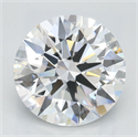 Lab Grown Diamond 2.33 Carats, Round with Excellent Cut, D Color, VVS1 Clarity and Certified by GIA