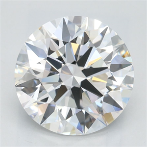Picture of Lab Grown Diamond 2.33 Carats, Round with Excellent Cut, D Color, VVS1 Clarity and Certified by GIA