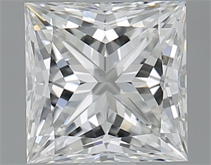 Foto Diamante Natural 1.01 quilates, Princesa , Color H, claridad VS1 y certificado GIA de