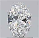 Natural Diamond 0.70 Carats, Oval with  Cut, E Color, VS2 Clarity and Certified by GIA