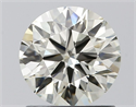 Natural Diamond 1.09 Carats, Round with Excellent Cut, J Color, VVS2 Clarity and Certified by IGI